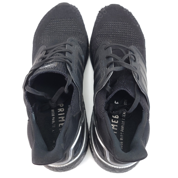 Adidas Ultra Boost 20 Sz 12 Core Black Silver Metallic Running Shoes FV8333 2020 - Picture 6 of 8